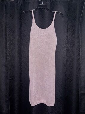 4 for $25 Shimmery Light Pink Slip Dress - Women's Sleeveless Knit